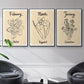 Birth Month I - Floater Framed Canvas Set