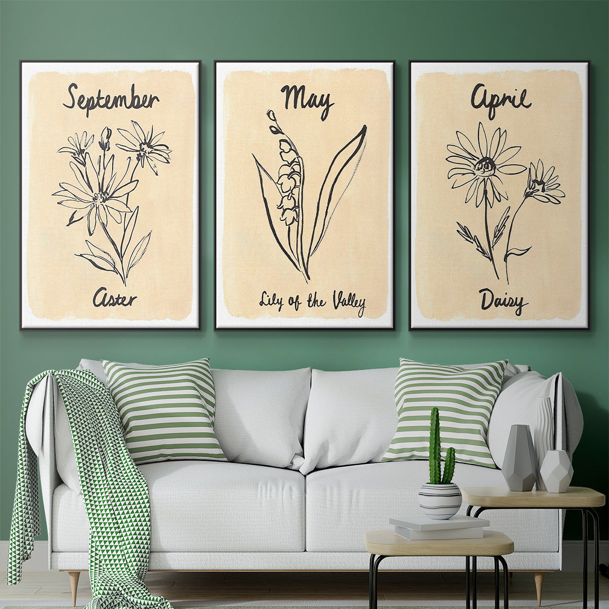 Birth Month IV - Floater Framed Canvas Set