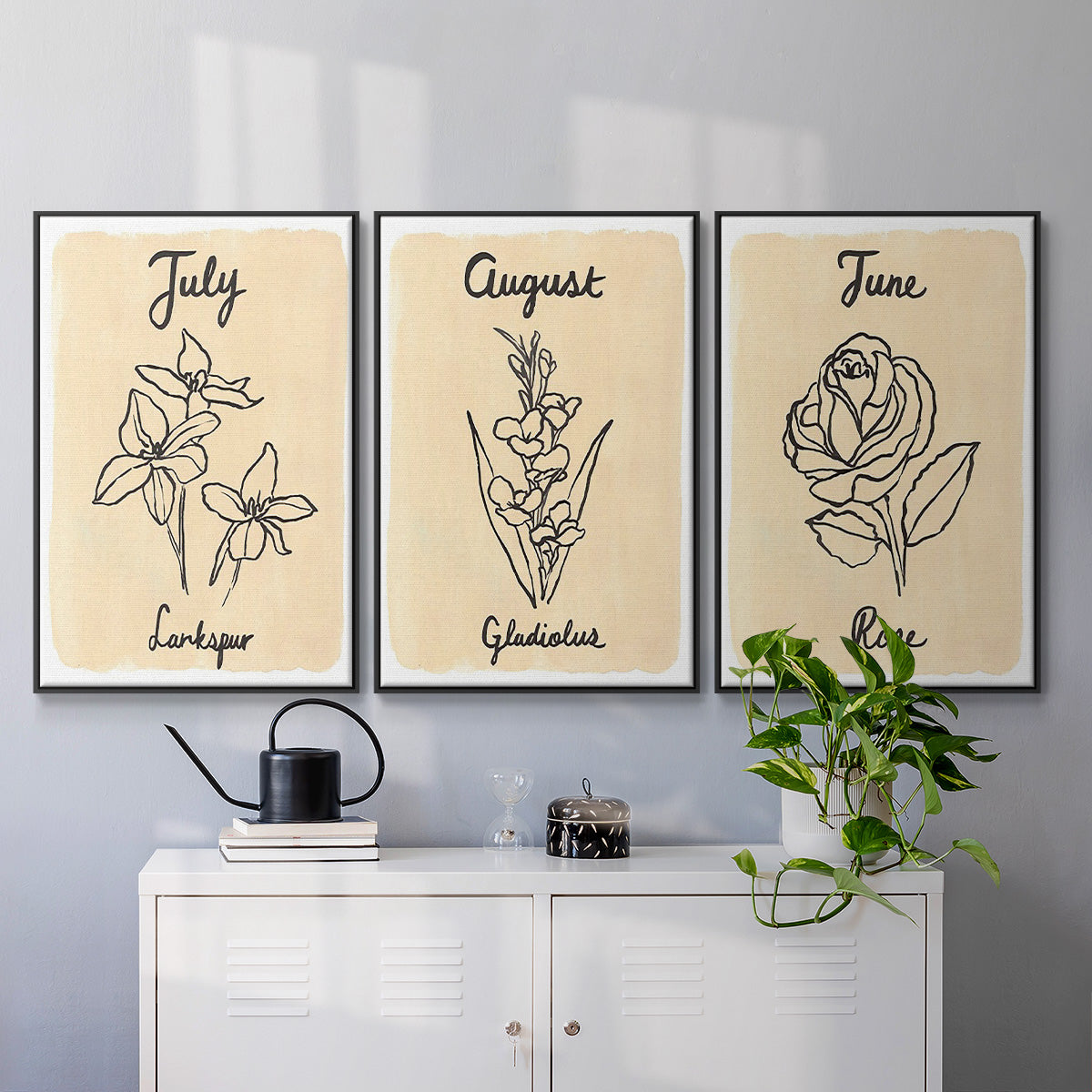 Birth Month VI - Floater Framed Canvas Set