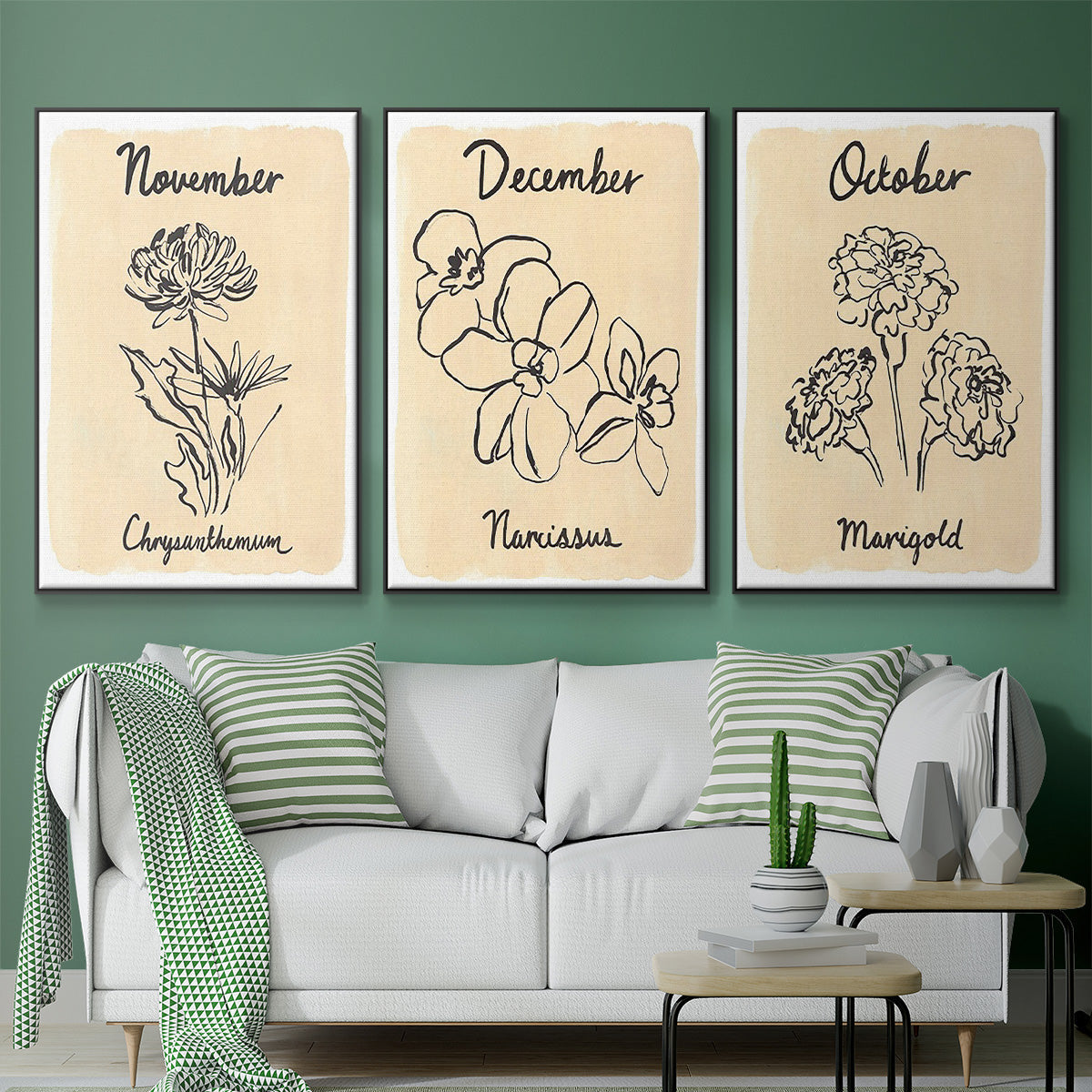 Birth Month X - Floater Framed Canvas Set