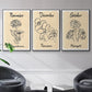 Birth Month X - Floater Framed Canvas Set