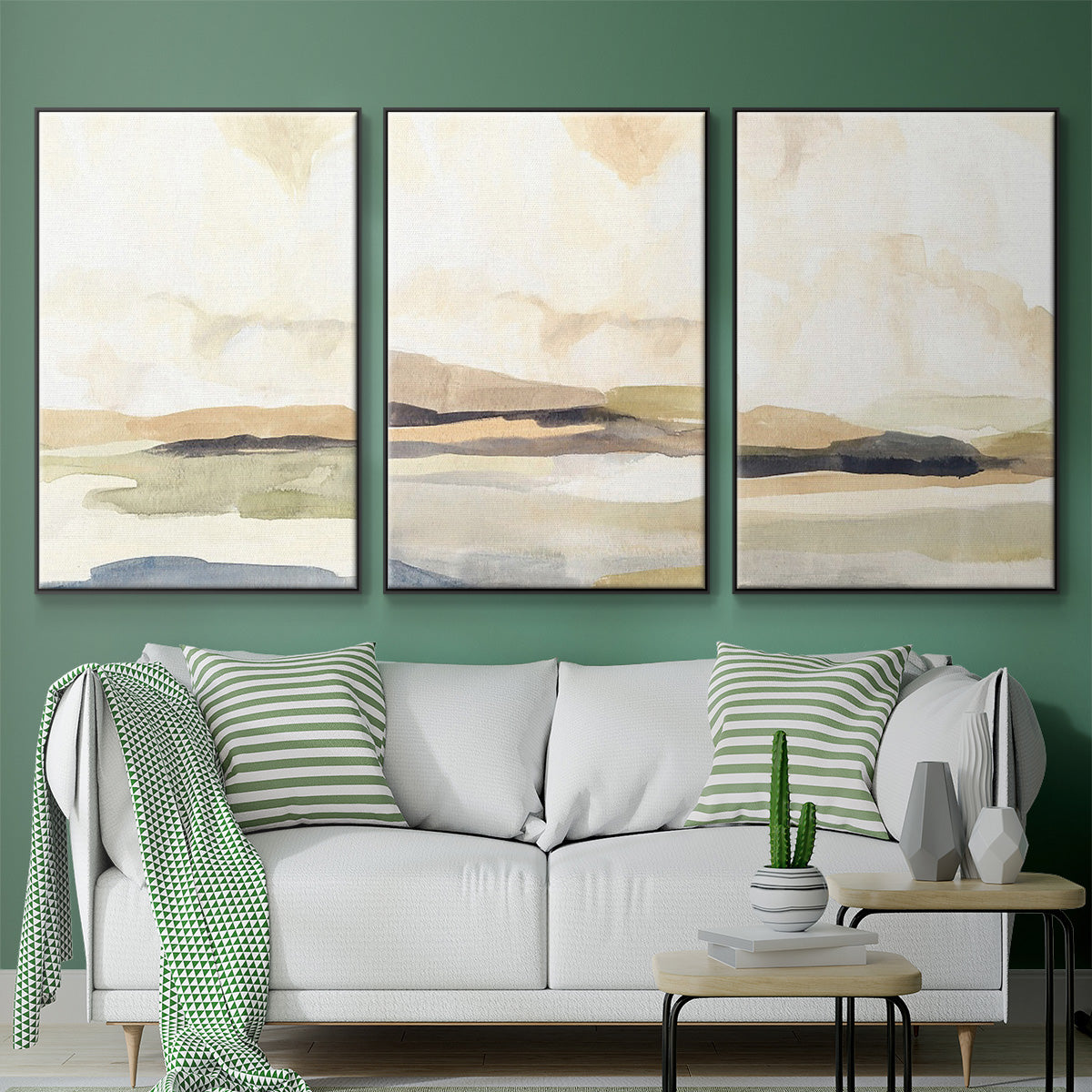 Slate Movement I - Floater Framed Canvas Set