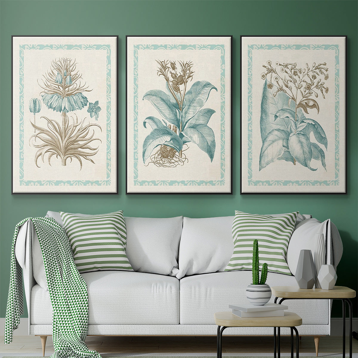 Willow Blue Besler I - Floater Framed Canvas Set