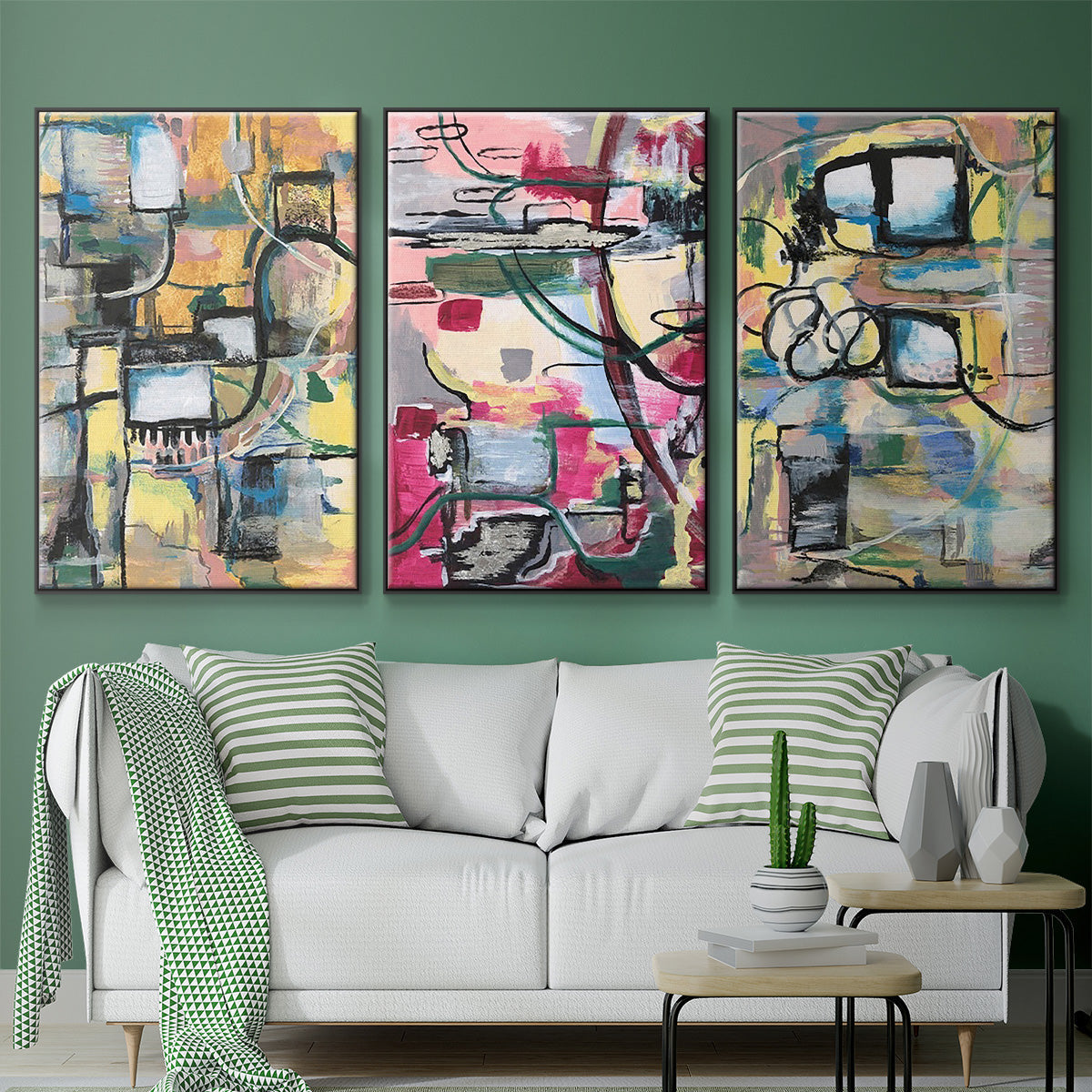 Memory Screen I - Floater Framed Canvas Set