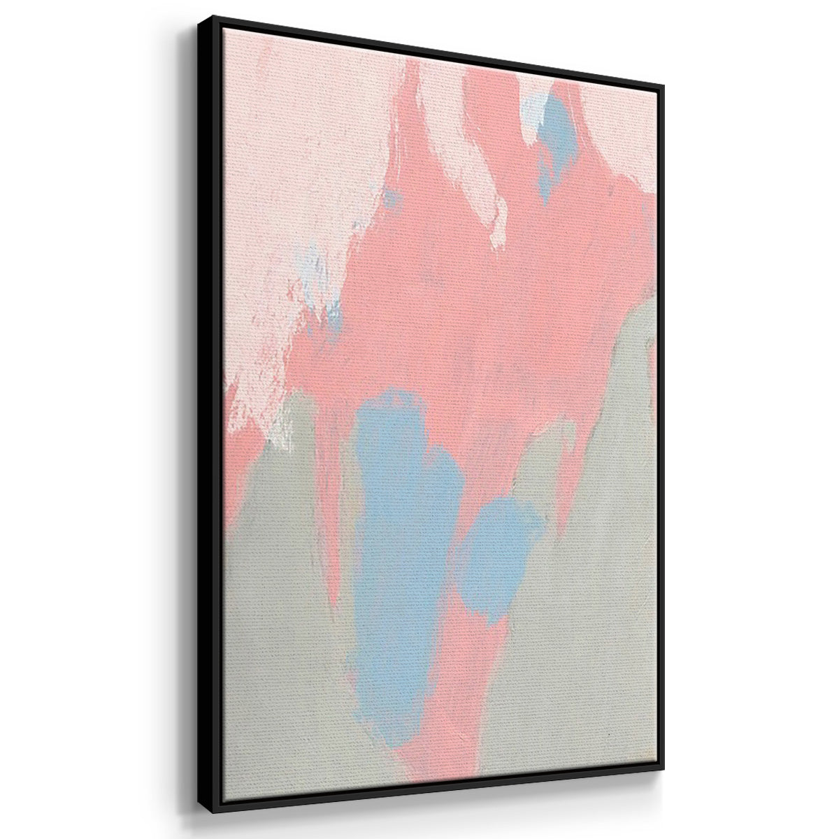 Blushing Abstract I - Floater Framed Canvas Set