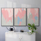 Blushing Abstract I - Floater Framed Canvas Set