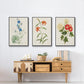 Flowers of the Seasons I - Floater Framed Canvas Set