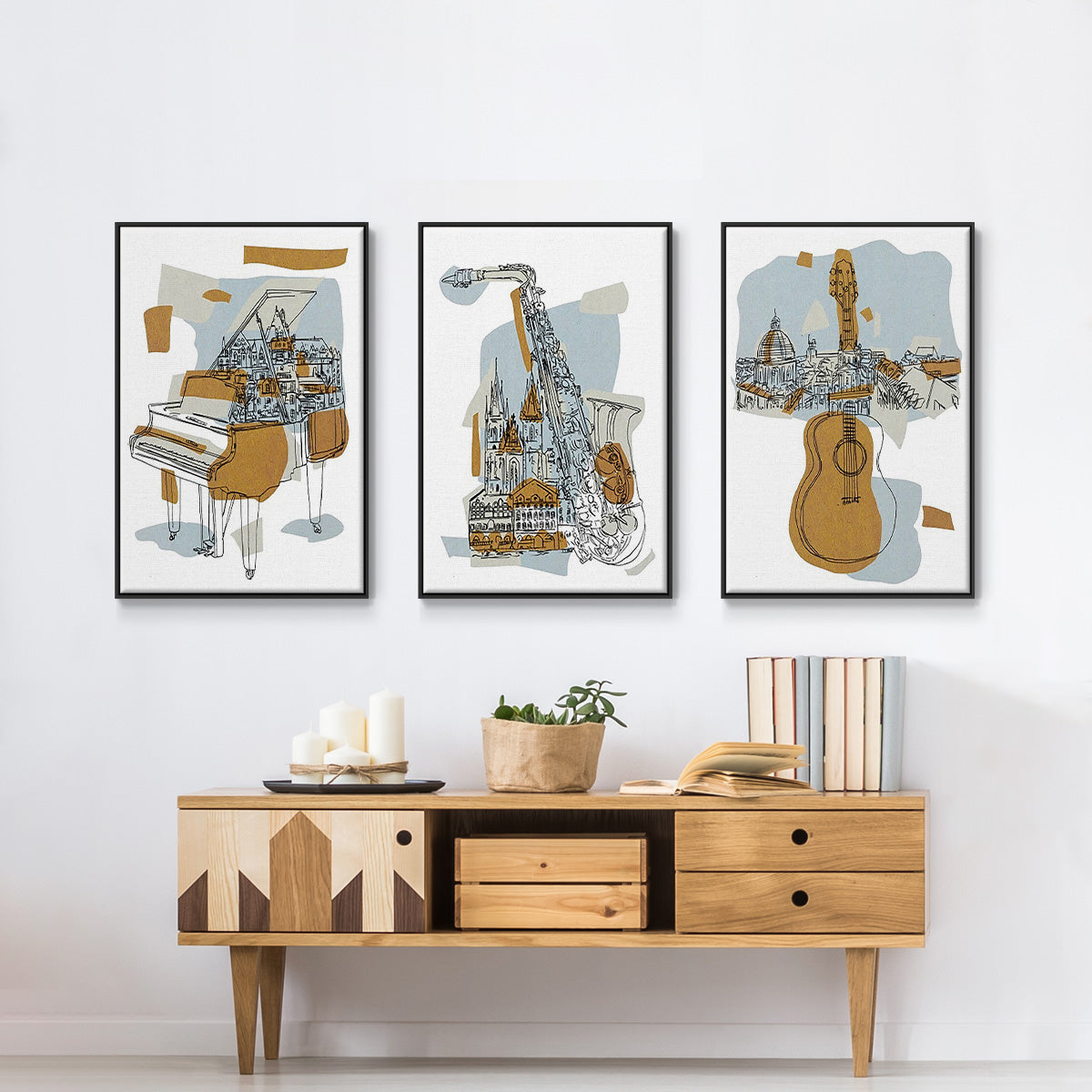 Rehearsal I - Floater Framed Canvas Set
