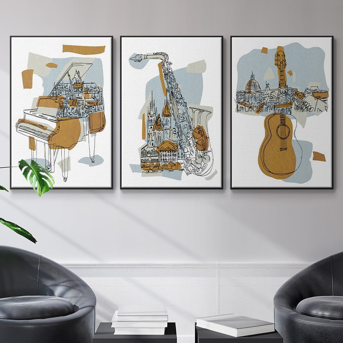 Rehearsal I - Floater Framed Canvas Set