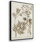 Sepia Botanical Journal I - Floater Framed Canvas Set