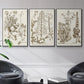 Sepia Botanical Journal IV - Floater Framed Canvas Set
