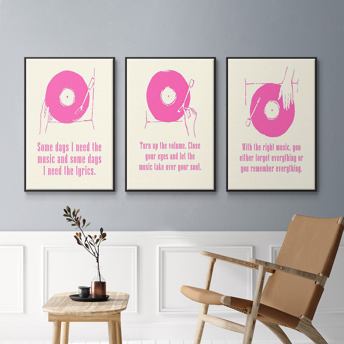 Sweet Melody I - Floater Framed Canvas Set