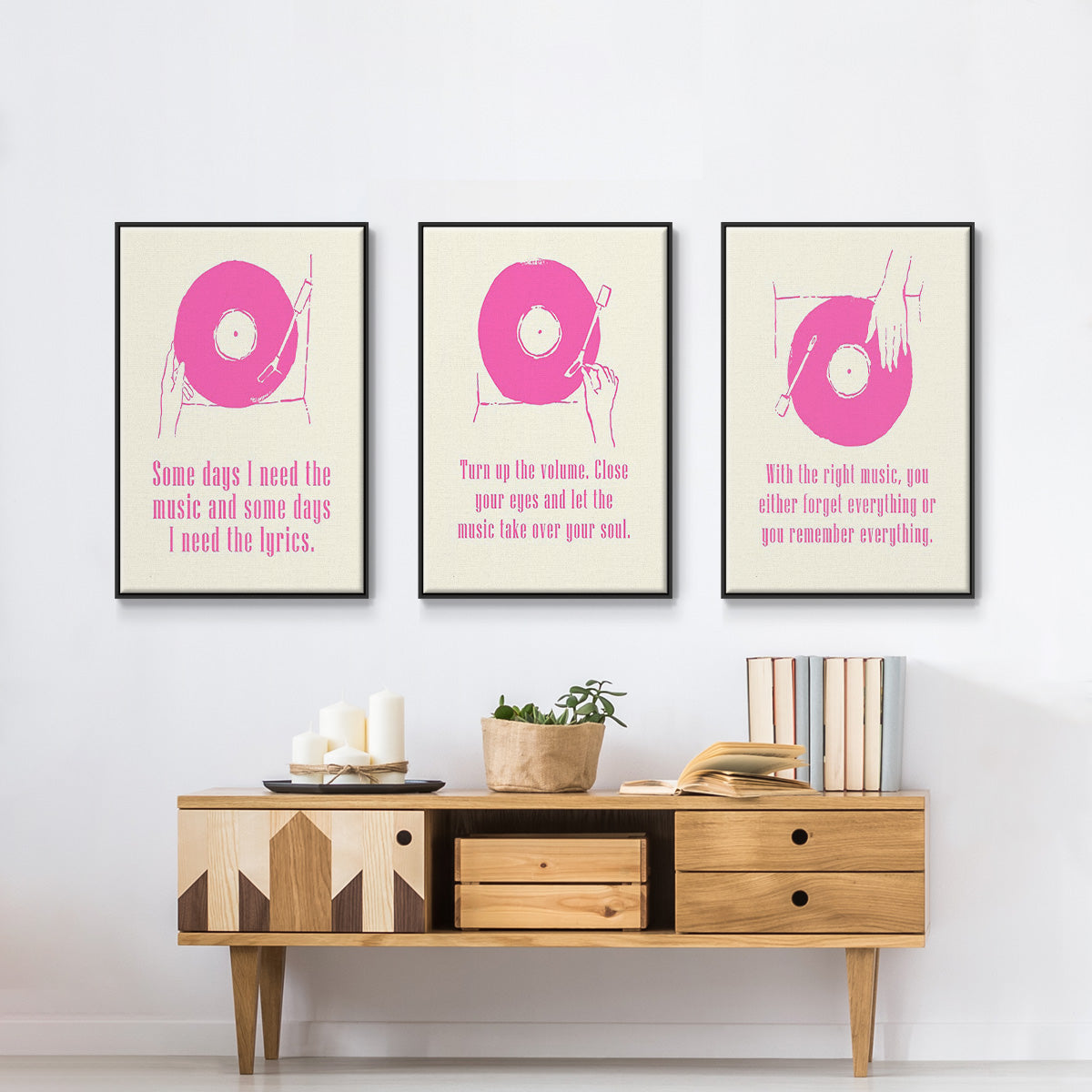 Sweet Melody I - Floater Framed Canvas Set