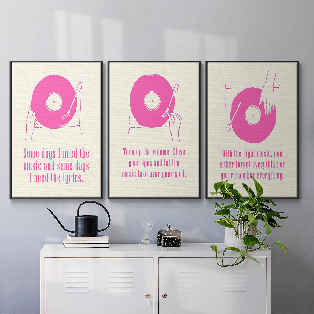 Sweet Melody I - Floater Framed Canvas Set