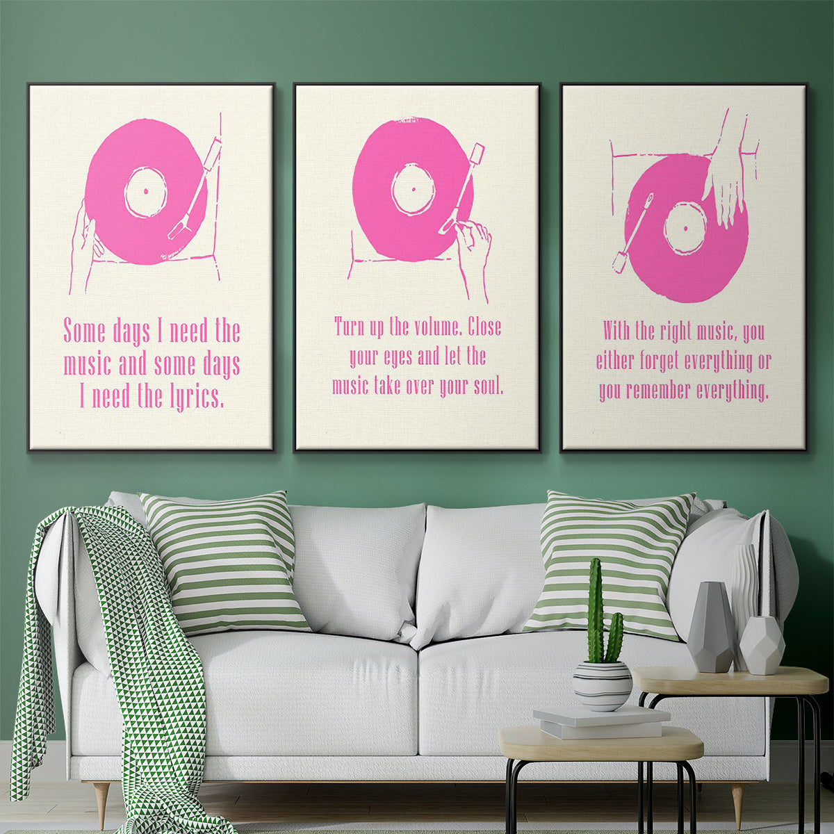 Sweet Melody I - Floater Framed Canvas Set