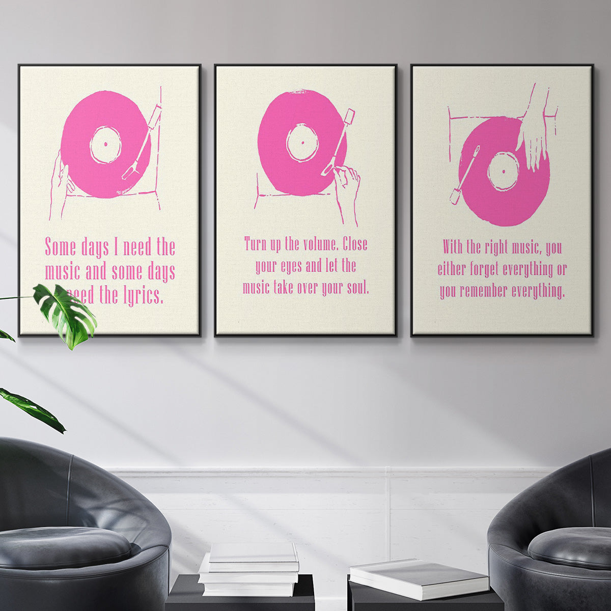 Sweet Melody I - Floater Framed Canvas Set