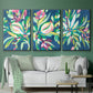 Blue Tropics I - Floater Framed Canvas Set