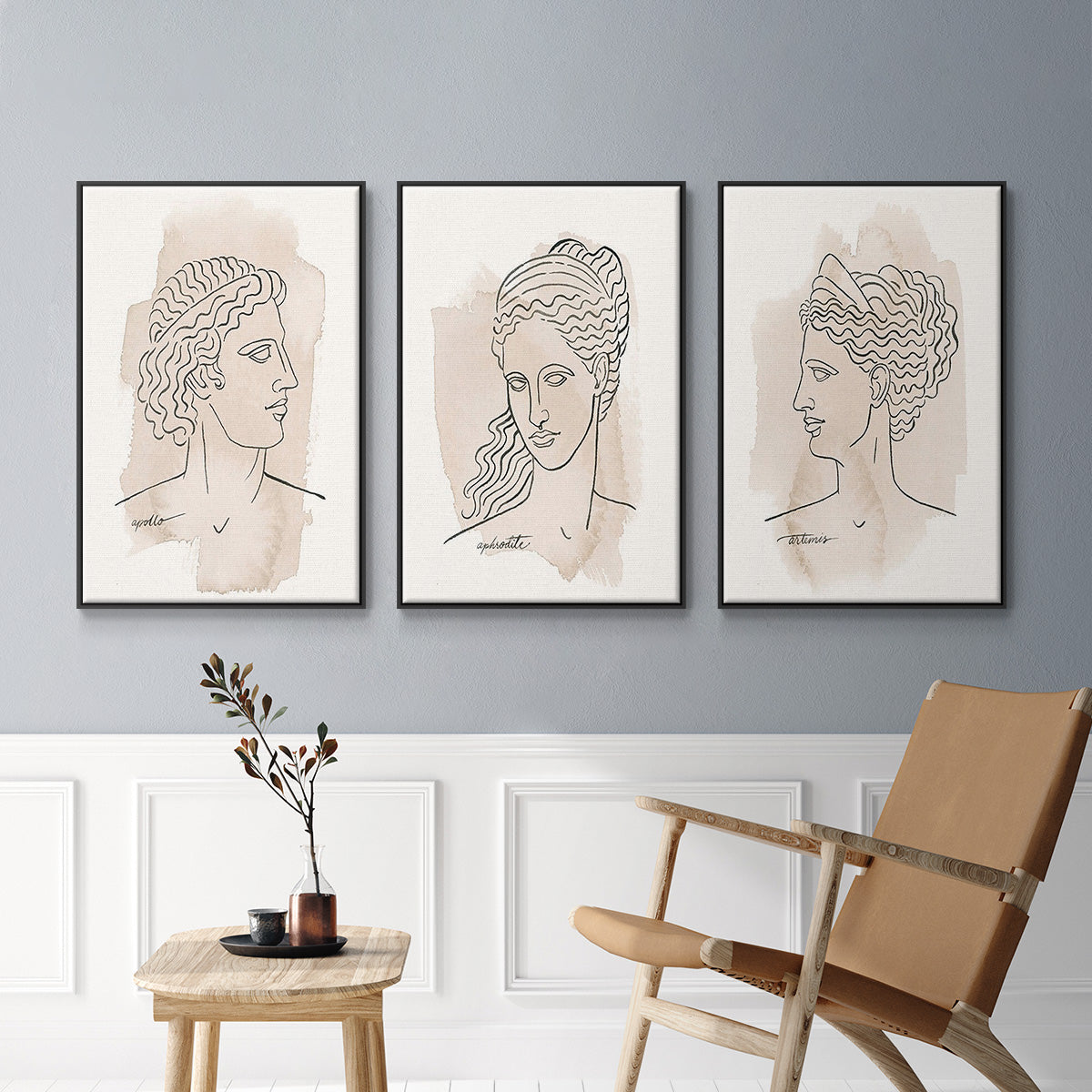 Greek Busts IV - Floater Framed Canvas Set