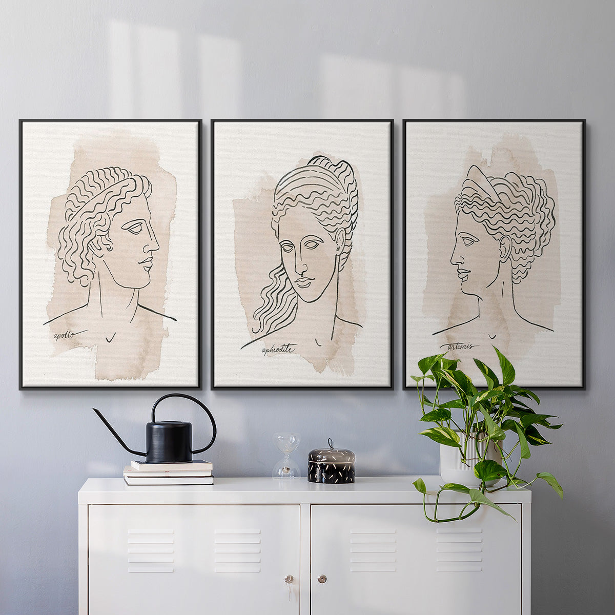Greek Busts IV - Floater Framed Canvas Set