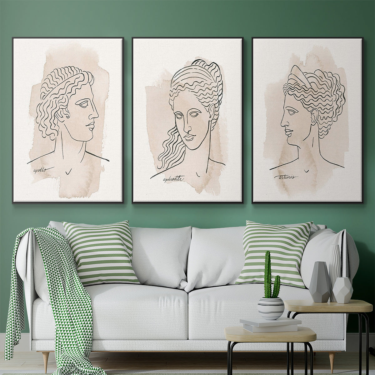 Greek Busts IV - Floater Framed Canvas Set