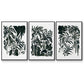 Ink Jungle I - Floater Framed Canvas Set