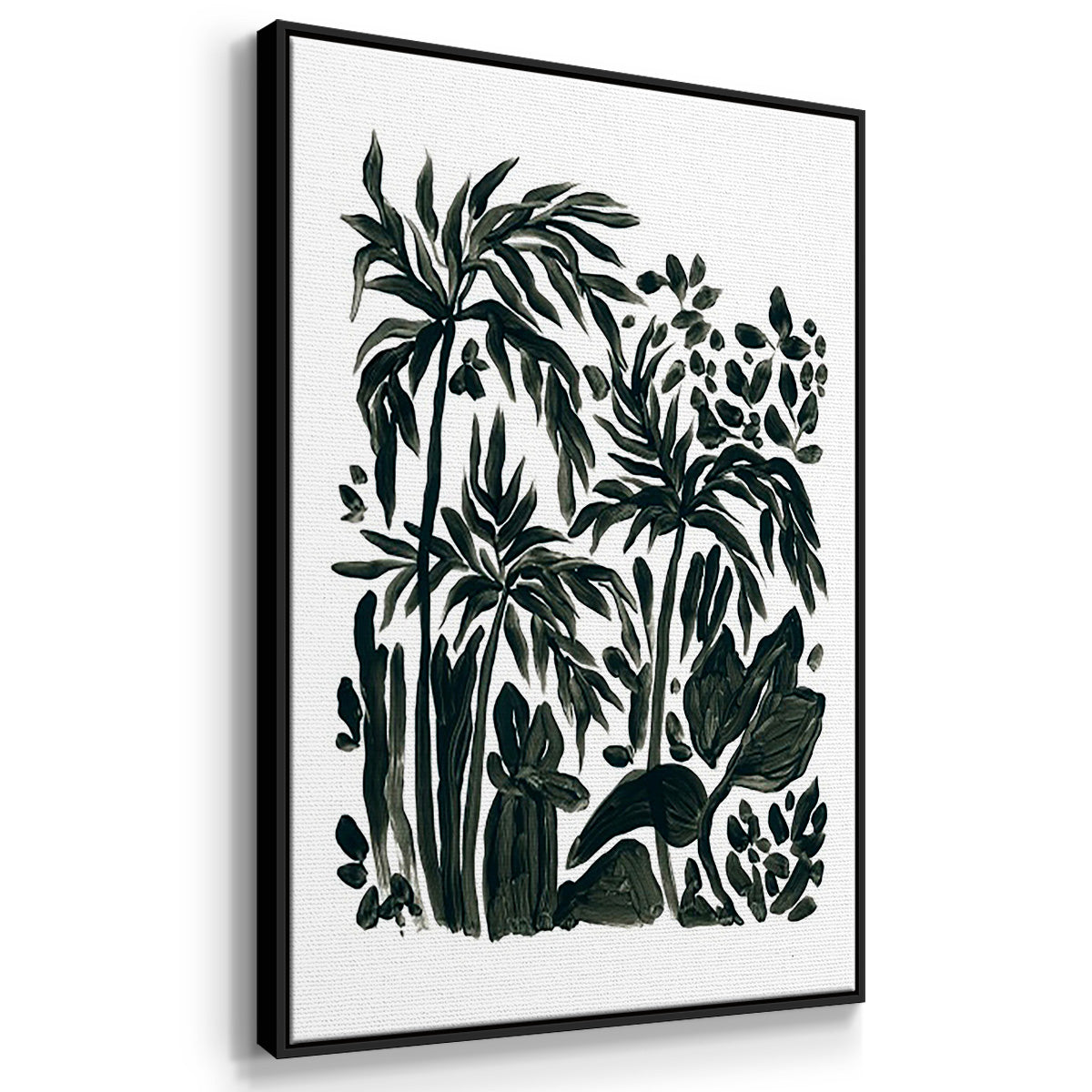 Ink Jungle I - Floater Framed Canvas Set