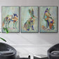 Fantastic Florals Fox, Sitting - Floater Framed Canvas Set