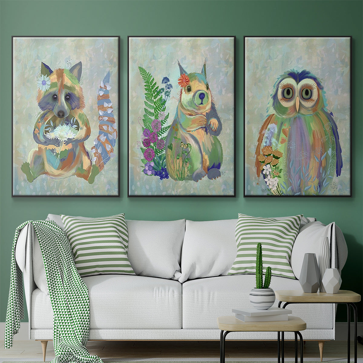 Fantastic Florals Owl - Floater Framed Canvas Set