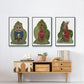 Latte Moose in Sweater - Floater Framed Canvas Set