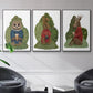 Latte Moose in Sweater - Floater Framed Canvas Set