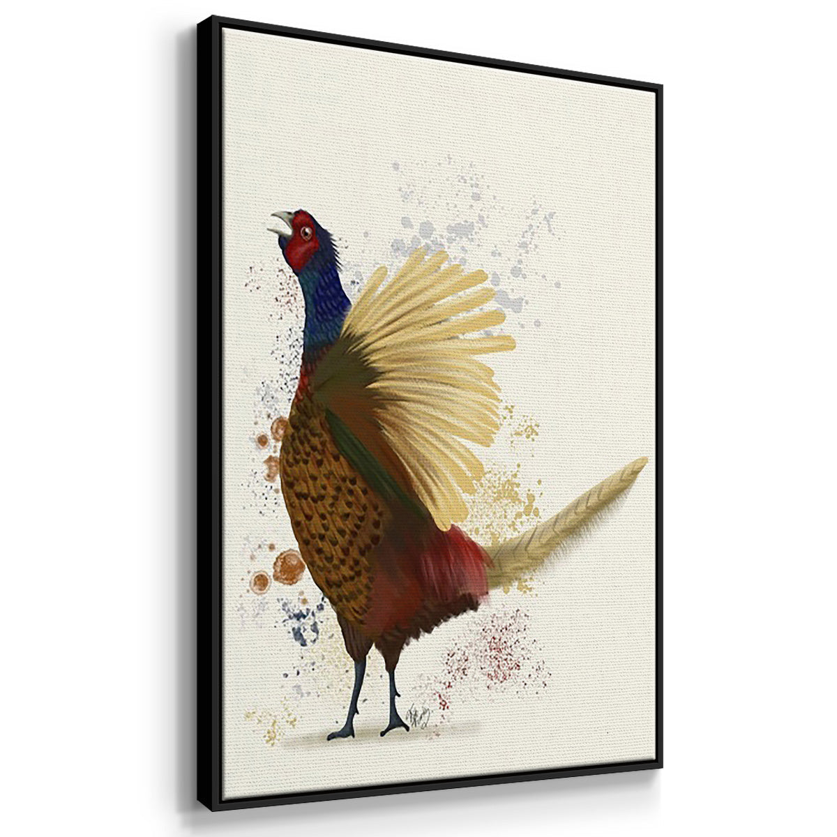 Pheasant Splash 3 - Floater Framed Canvas Set
