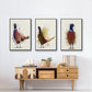 Pheasant Splash 3 - Floater Framed Canvas Set