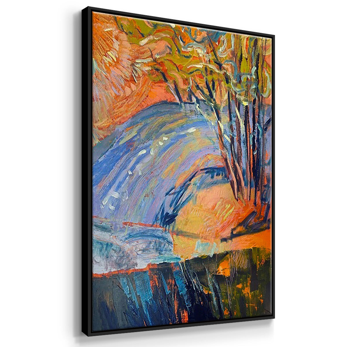 Cadmium Winter Solstice I - Floater Framed Canvas Set