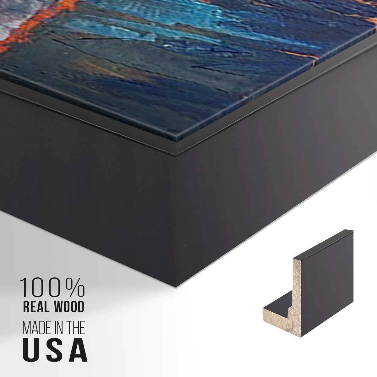 Cadmium Winter Solstice I - Floater Framed Canvas Set