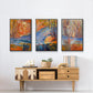 Cadmium Winter Solstice I - Floater Framed Canvas Set