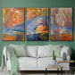 Cadmium Winter Solstice I - Floater Framed Canvas Set