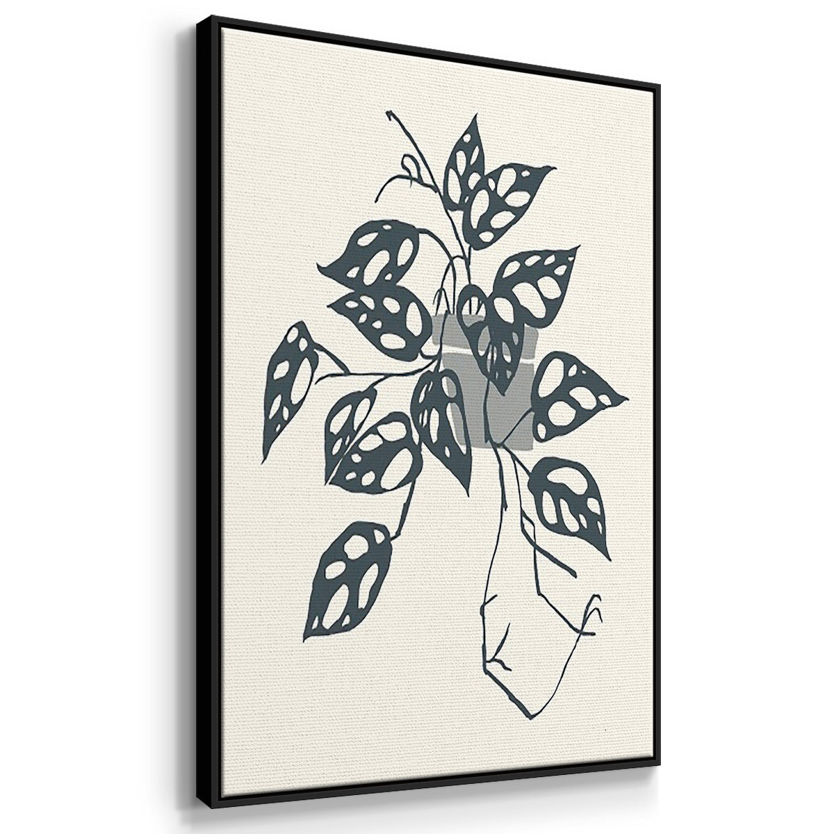 Growing Leaves I - Floater Framed Canvas Set