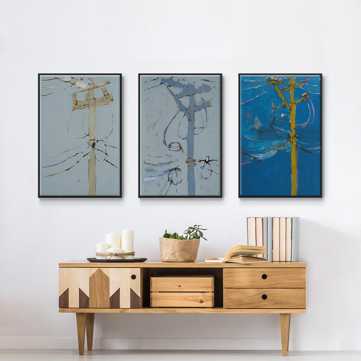 Wires IV - Floater Framed Canvas Set