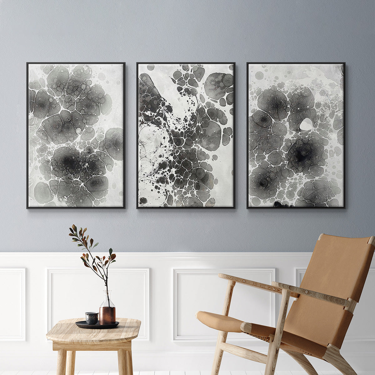 Marbling I - Floater Framed Canvas Set