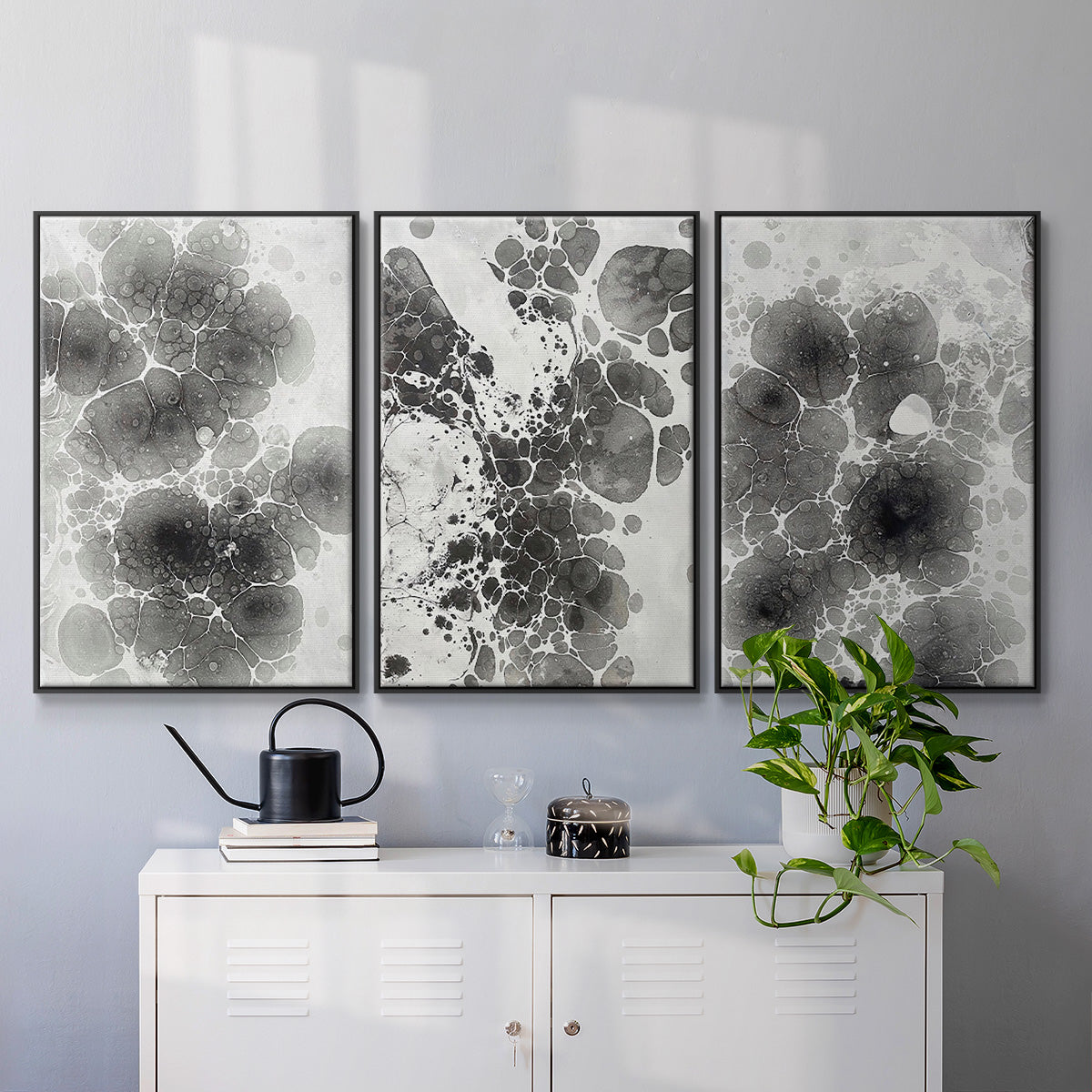 Marbling I - Floater Framed Canvas Set