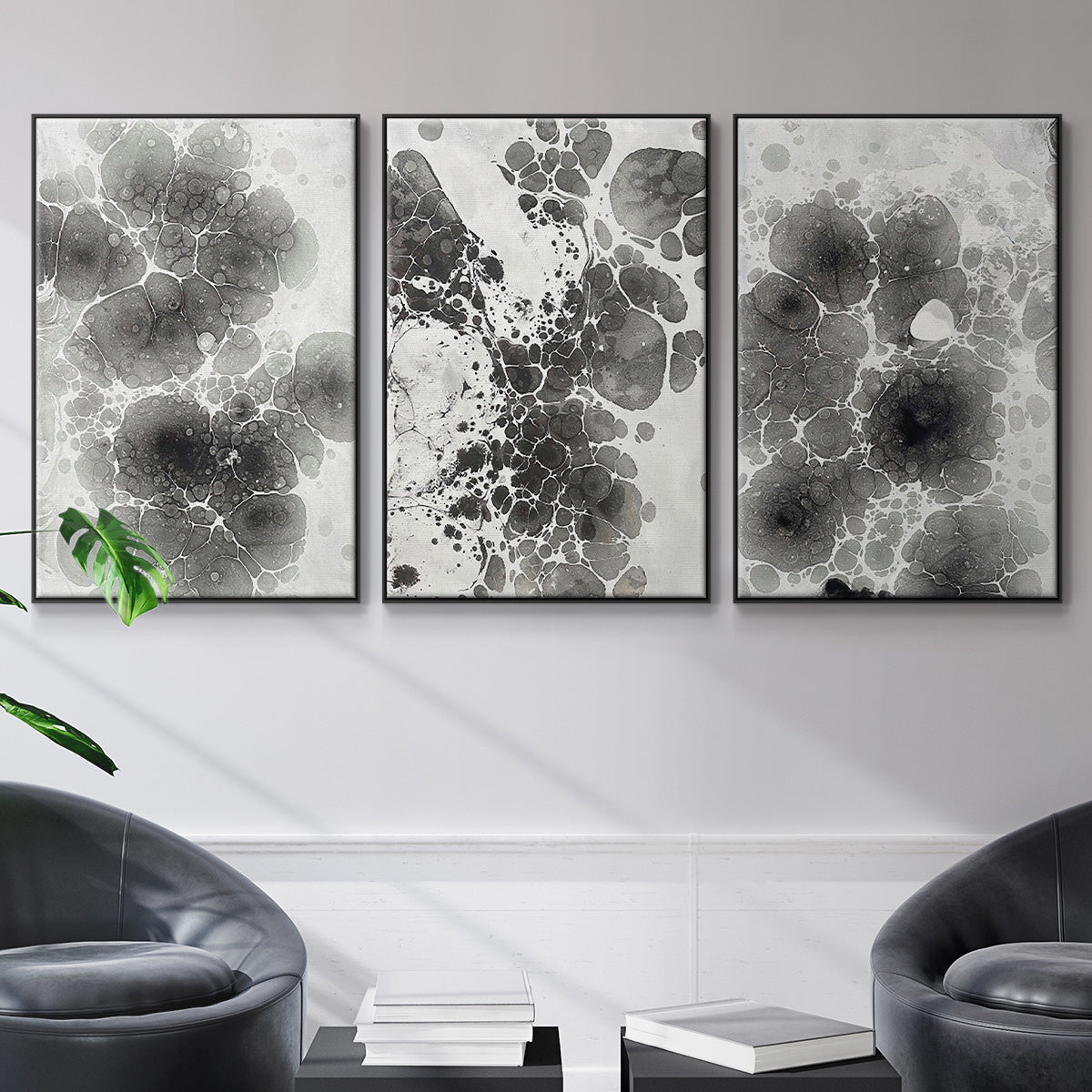 Marbling I - Floater Framed Canvas Set