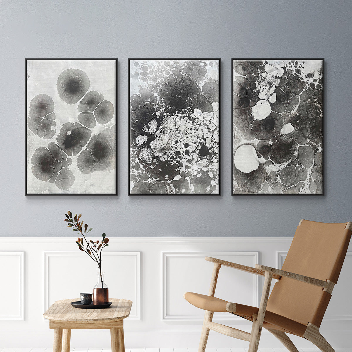 Marbling IV - Floater Framed Canvas Set
