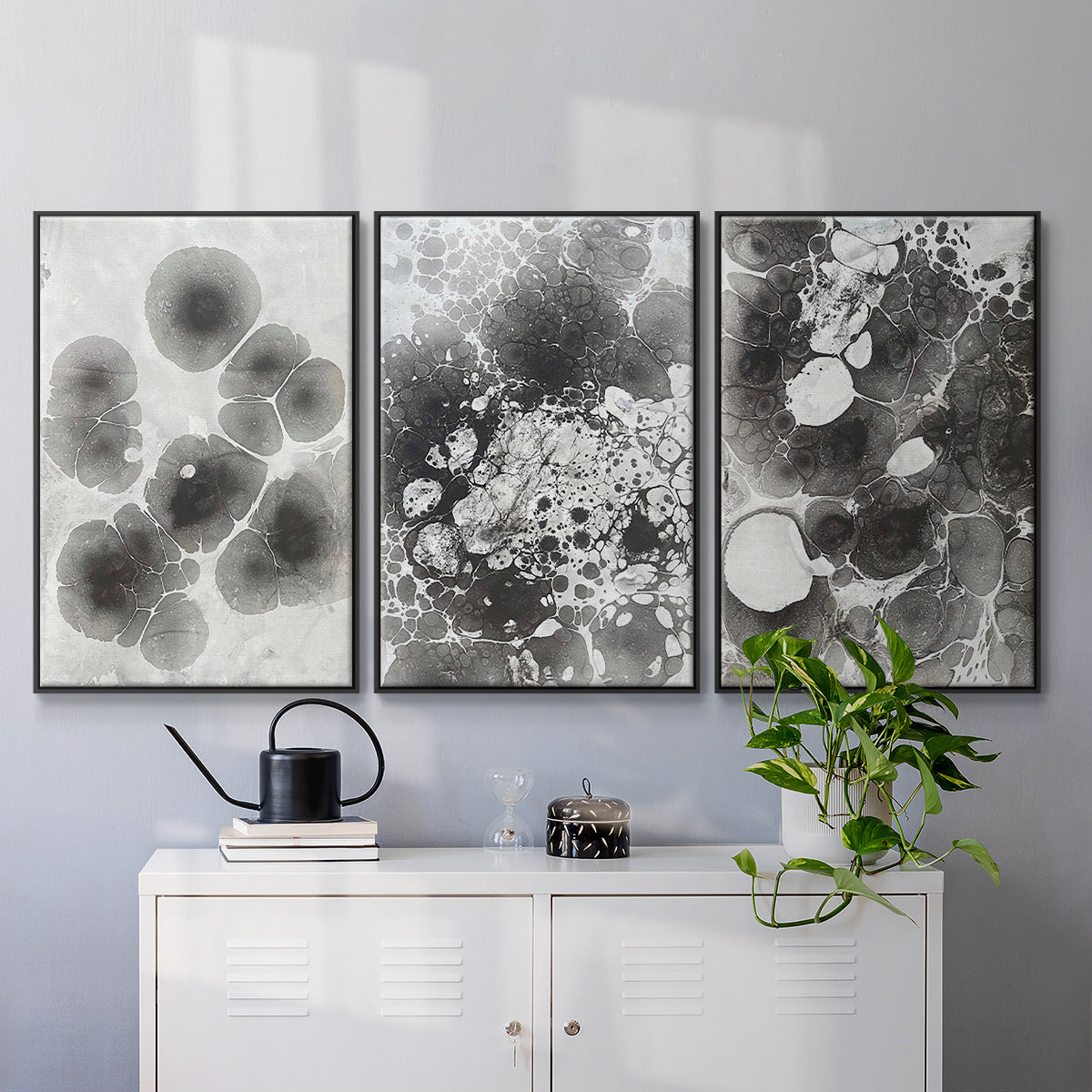 Marbling IV - Floater Framed Canvas Set