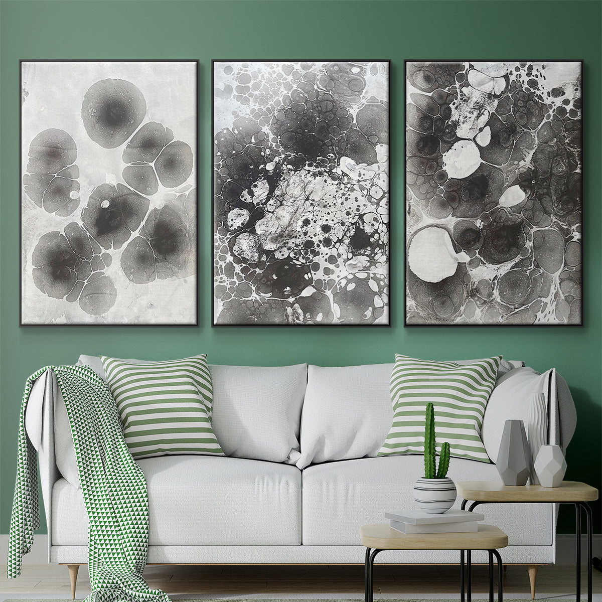 Marbling IV - Floater Framed Canvas Set