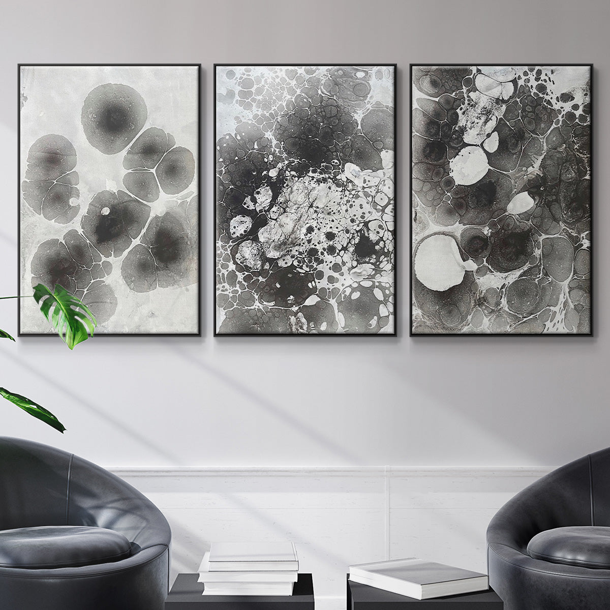 Marbling IV - Floater Framed Canvas Set