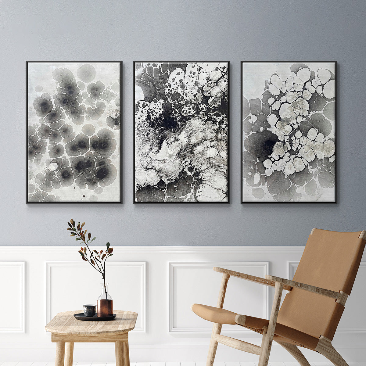 Marbling VII - Floater Framed Canvas Set