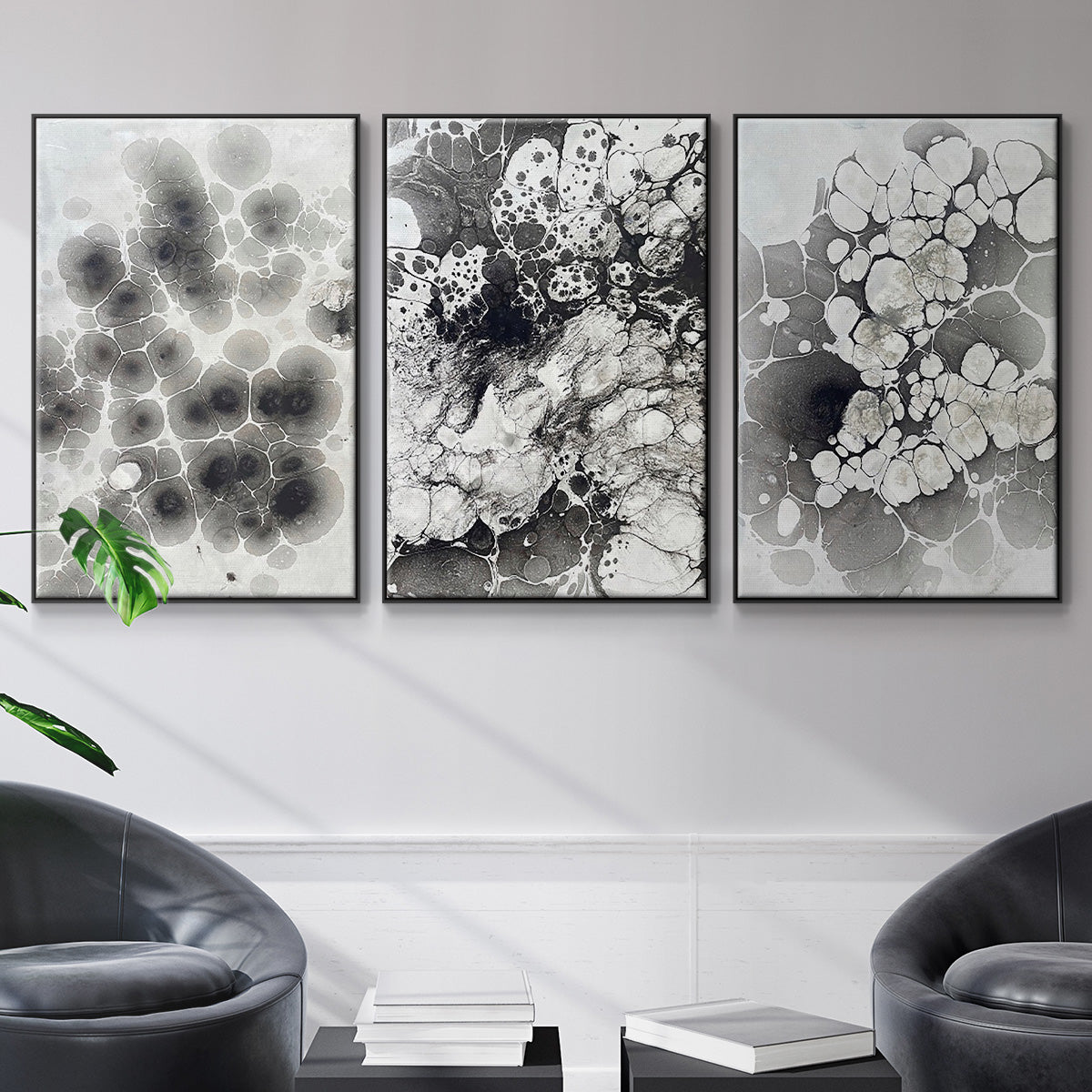 Marbling VII - Floater Framed Canvas Set