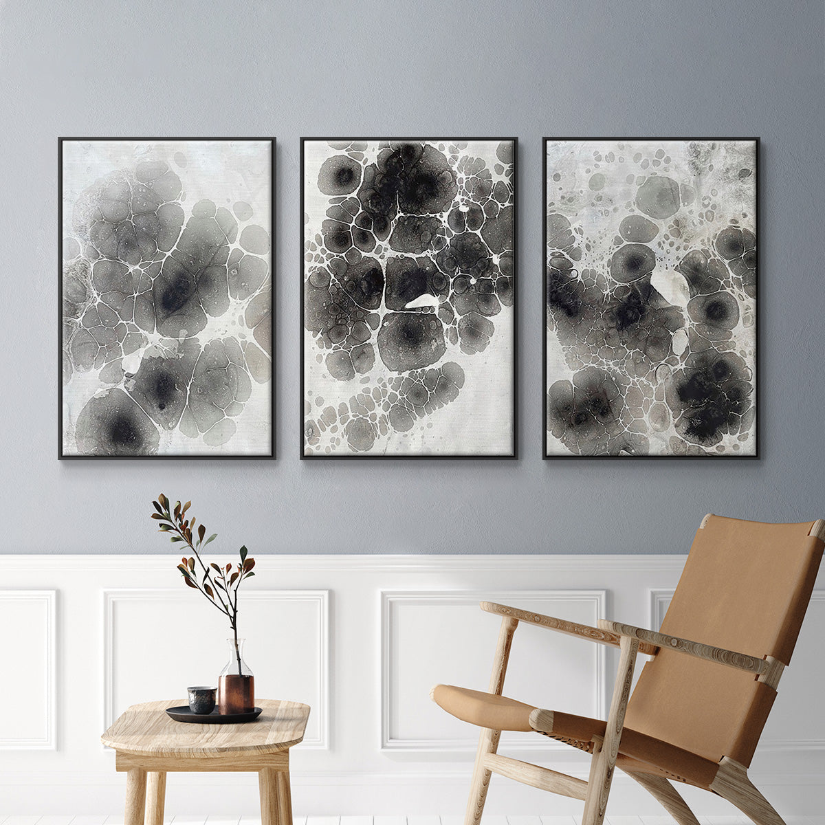 Marbling X - Floater Framed Canvas Set