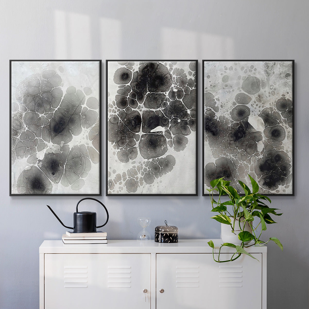 Marbling X - Floater Framed Canvas Set