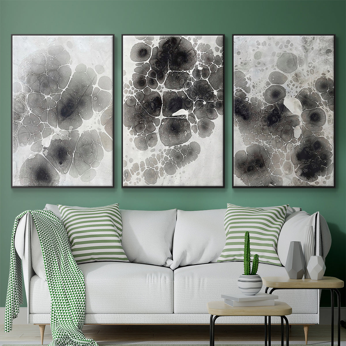 Marbling X - Floater Framed Canvas Set